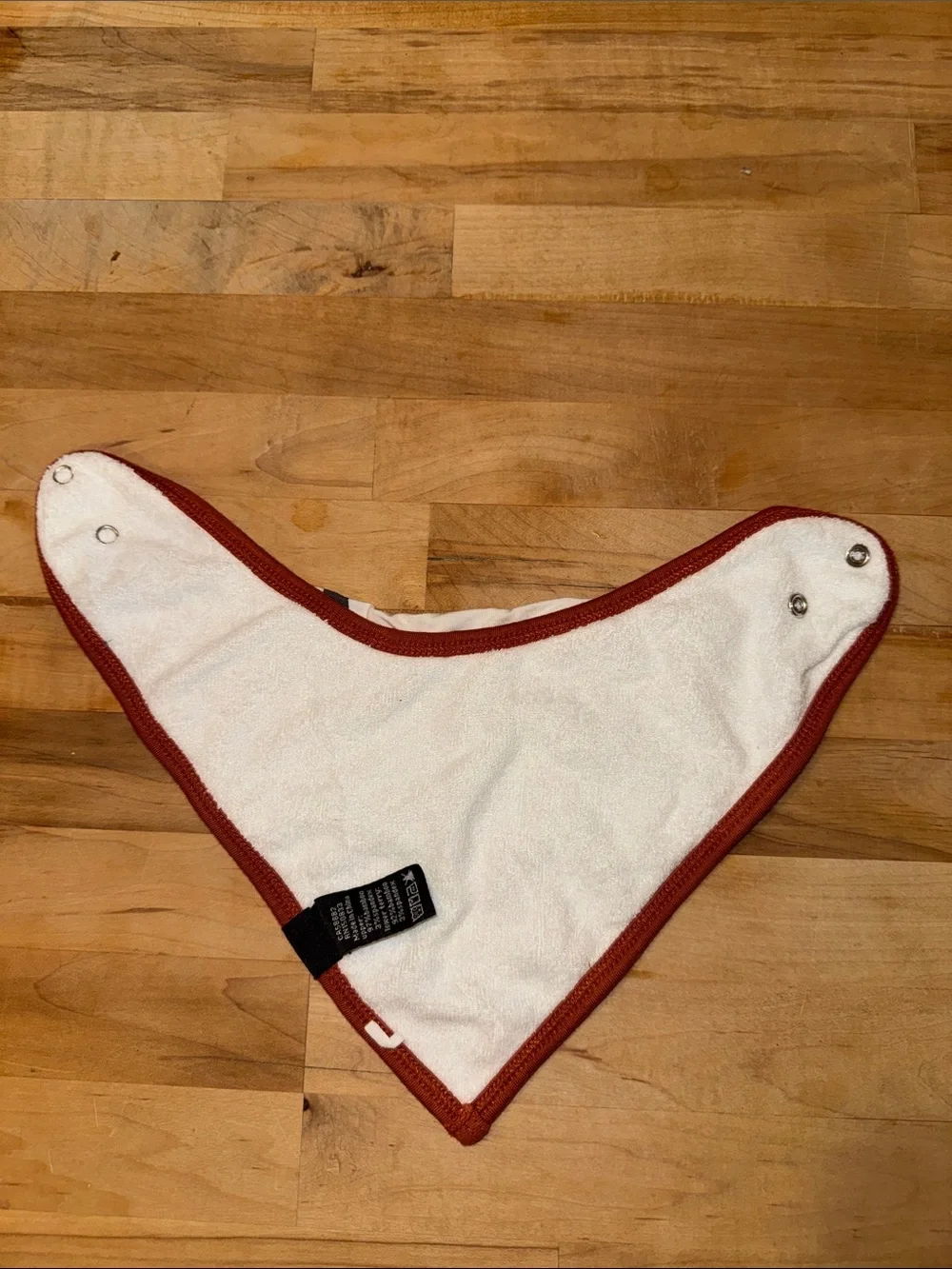 Kyte BABY Chicken Print Bandana Bib with Rust Trim